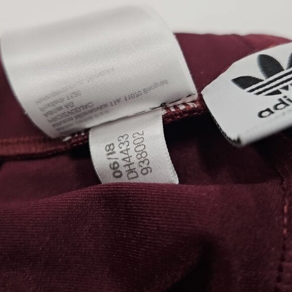 Adidas Originals Trefoil Maroon Leggings Women's Size 2XS Excellent Condition - Picture 8 of 8